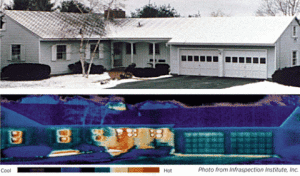 Energy heat loss of a house